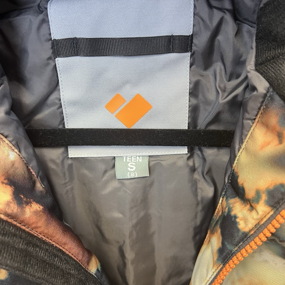 Obermeyer Teen Ski Snowboard Gage Jacket Amber Cloud Hooded  Coat Size S (8) - Picture 2 of 11